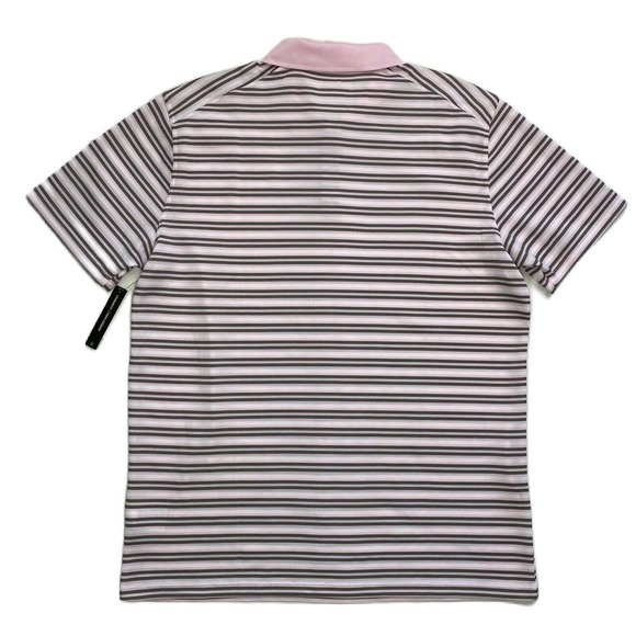 Nike Mens Dri-Fit Victory Striped Golf Polo Shirt Pink L - Picture 2 of 13
